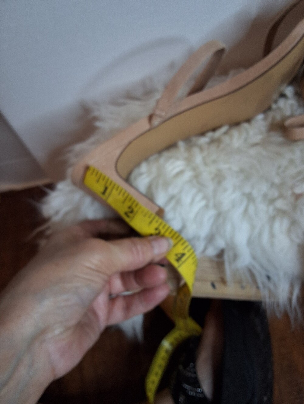 Faryl Nude Beige Suede Square Toe Strappy Block Heel Sandals Size 12 NEW - Picture 10 of 10